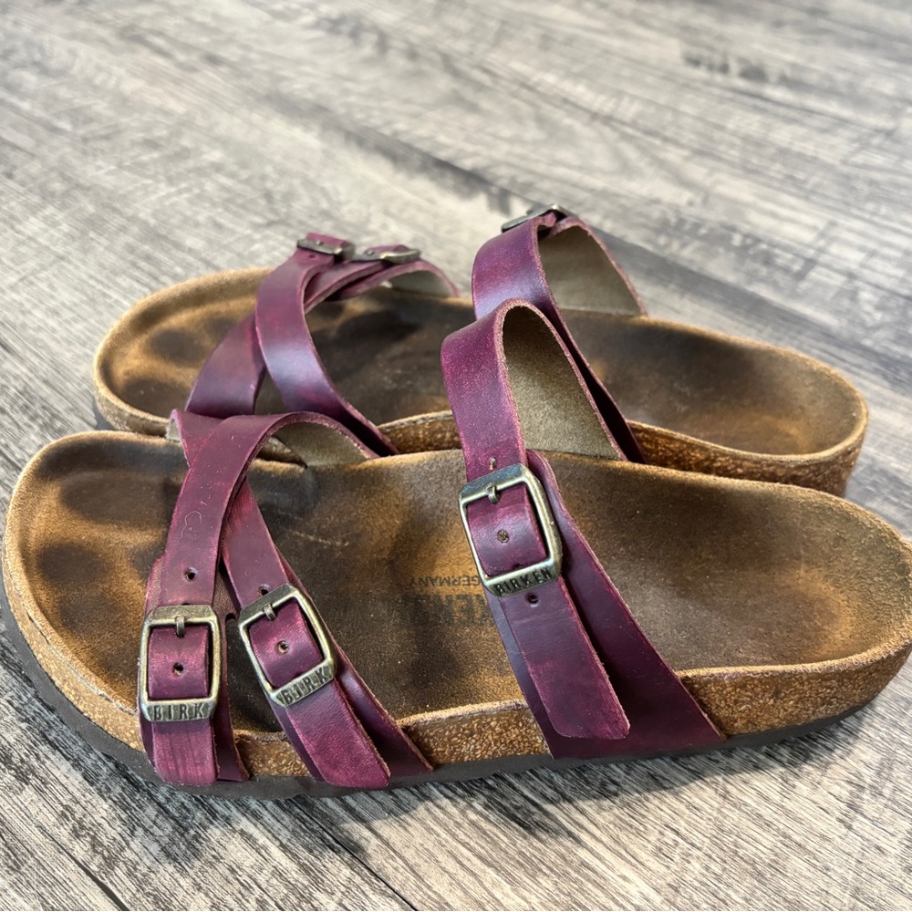 Women’s Birkenstock Burgundy Franca Sandals size 38
